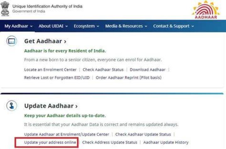 How long it takes to update address in Aadhar?