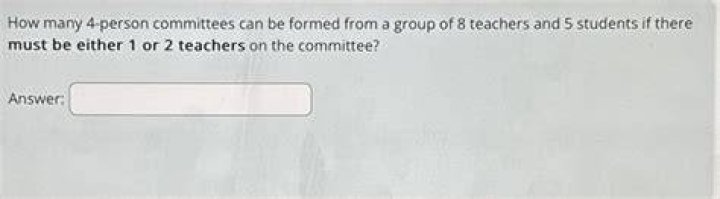 How many 5 person committees can be formed from a group of 8?