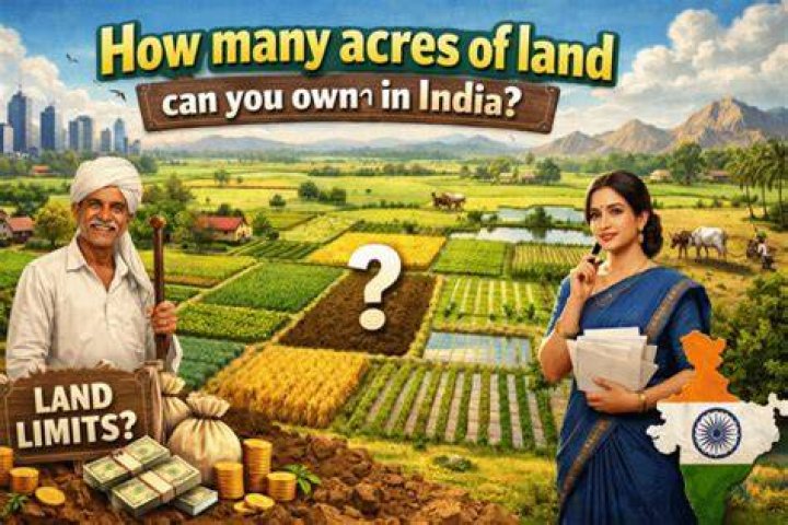 How many acres of land one can own in India?