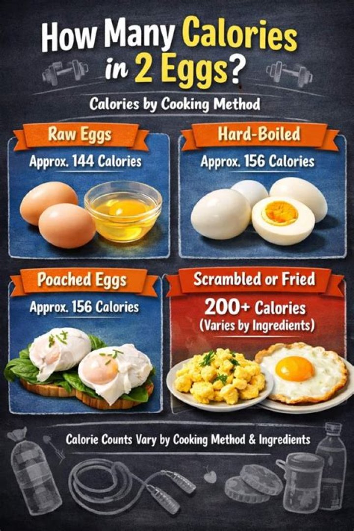 How many calories are in 2 eggs fried in olive oil?