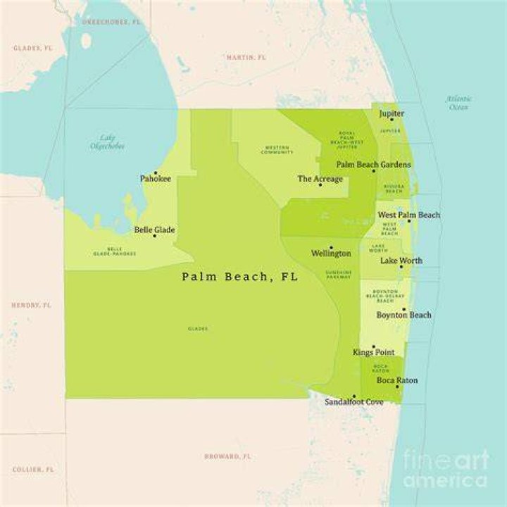 How many cities does Palm Beach County have?