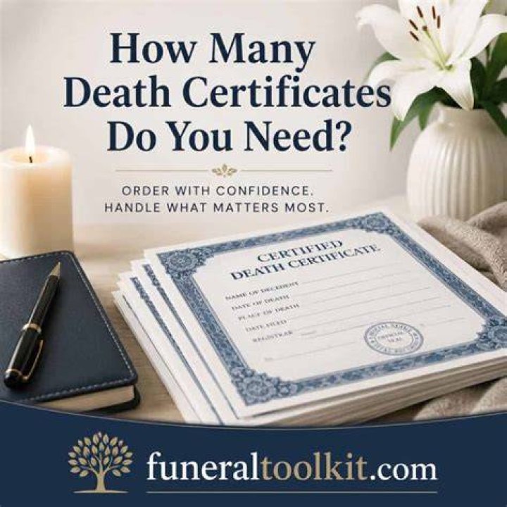 How many death certificates do you need when a spouse dies?