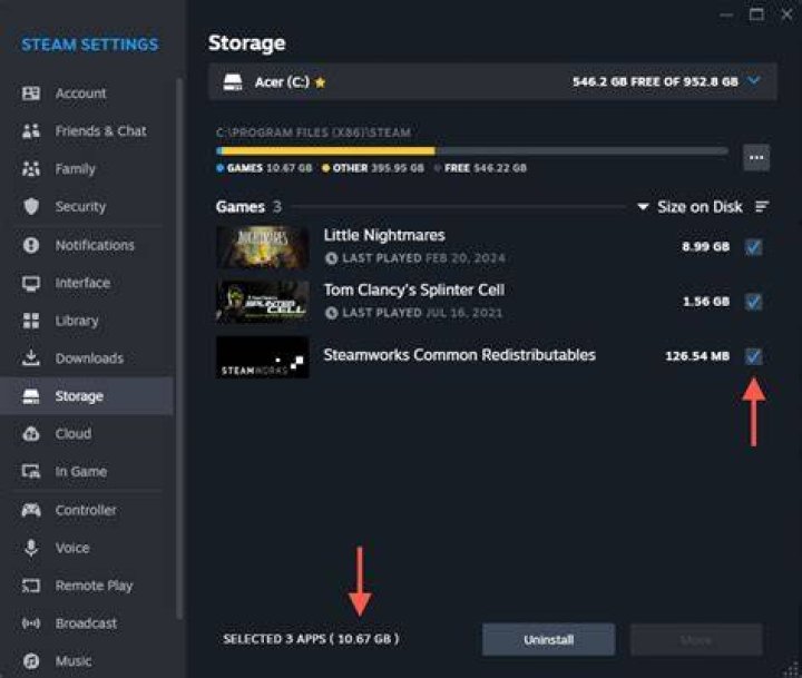 How many GB is Steam?