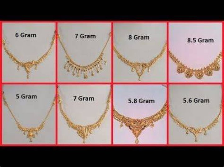 How many grams of gold are in a necklace?