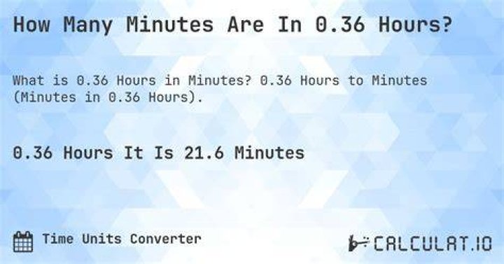 How many hours are in 36 hours?