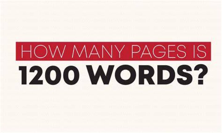 How many pages is 800 to 1200 words?
