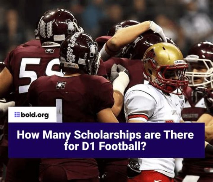 How many scholarships does a d1 football team get?