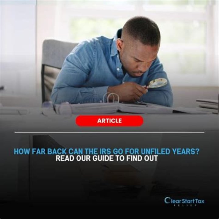 How many years will the IRS go back on unfiled taxes?