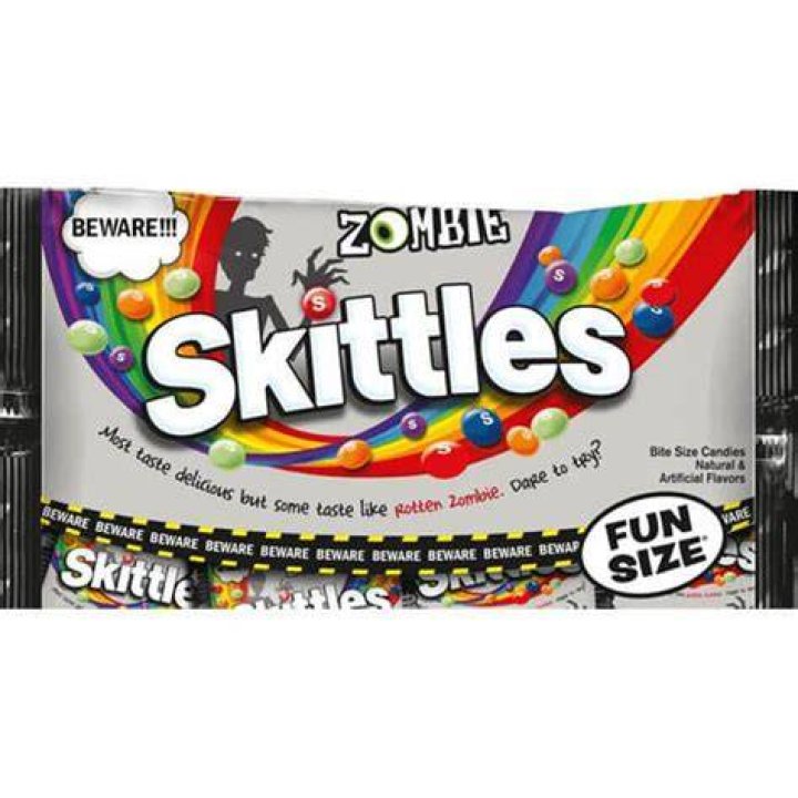 How many zombie Skittles are in a bag?