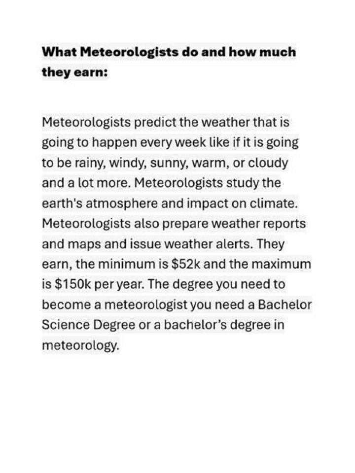How much do chief meteorologists earn?
