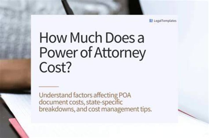 How much does a financial power of attorney cost?