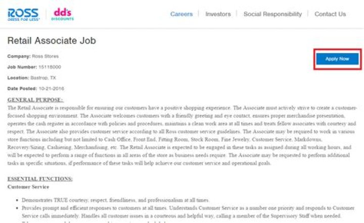 How much does a Ross retail associate make?