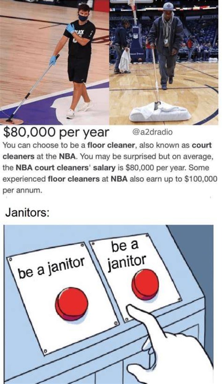 How much does an NBA janitor make?