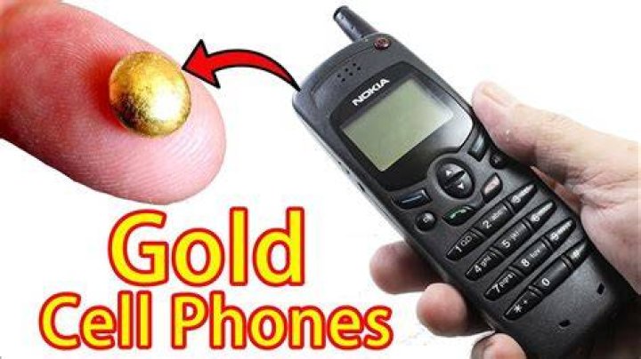 How much gold is in old cell phones?