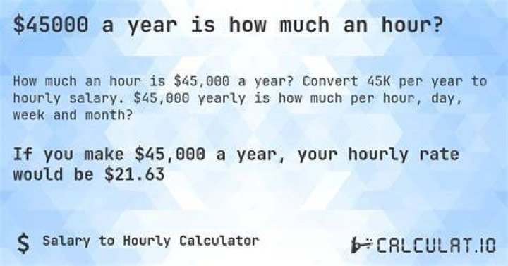 How much is 45000 annually per week?
