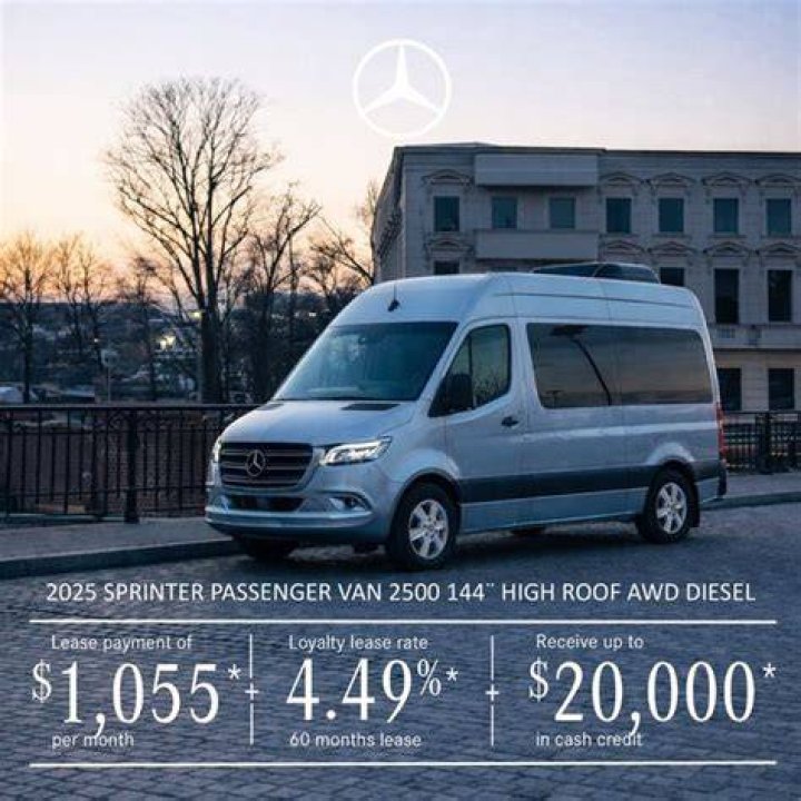 How much is it to lease a Sprinter van for a month?
