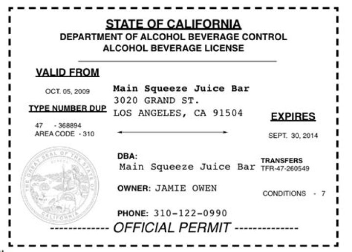 How much is liquor license in LA?