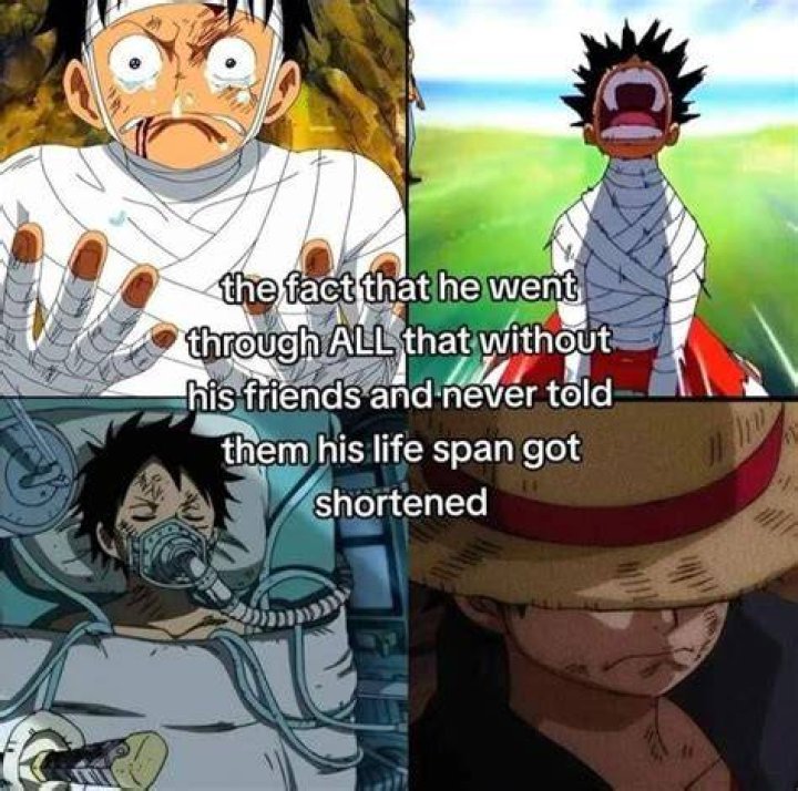 How much is Luffy's life shortened?