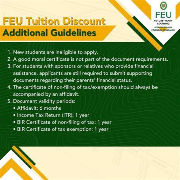 How much is the application fee for FEU?