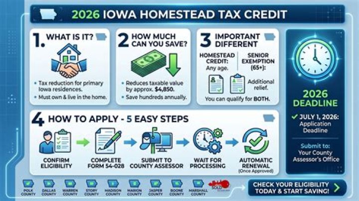 How much is the Iowa homestead credit?