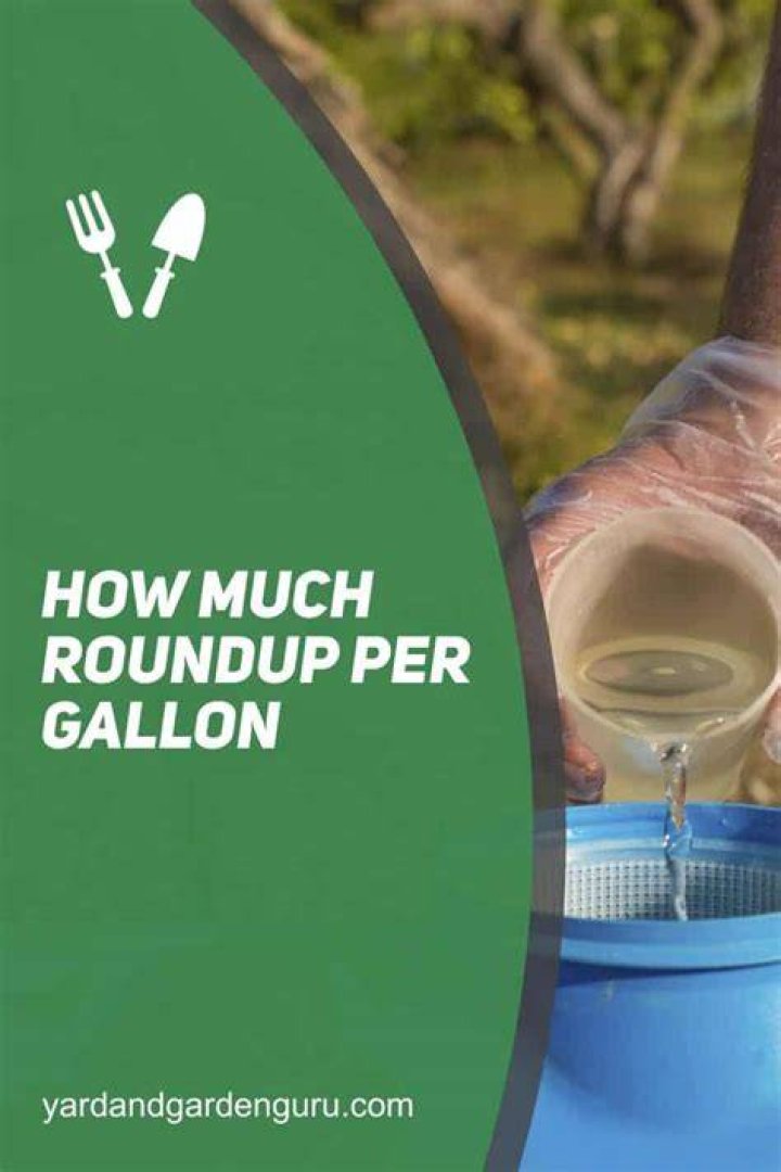 How much Roundup do you put in a gallon of water?