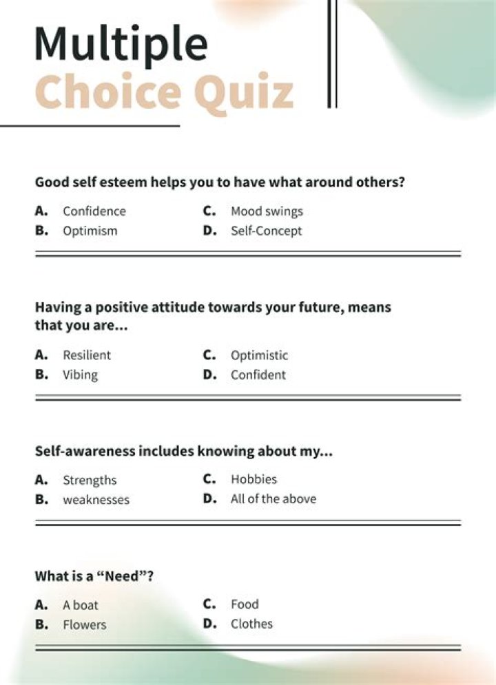 How much time do you give for multiple choice questions?