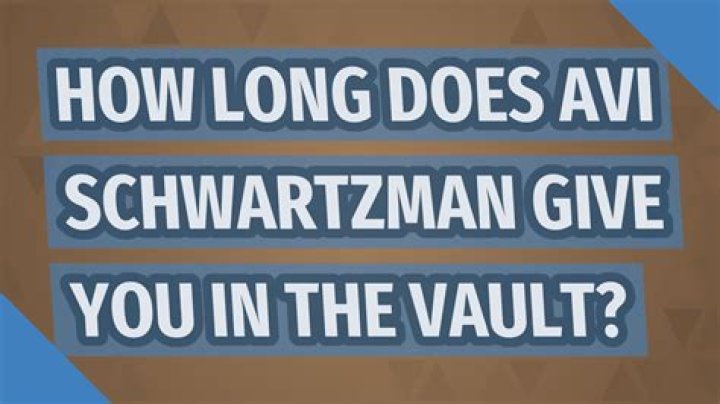 How much time does Avi Schwartzman give you in the vault?