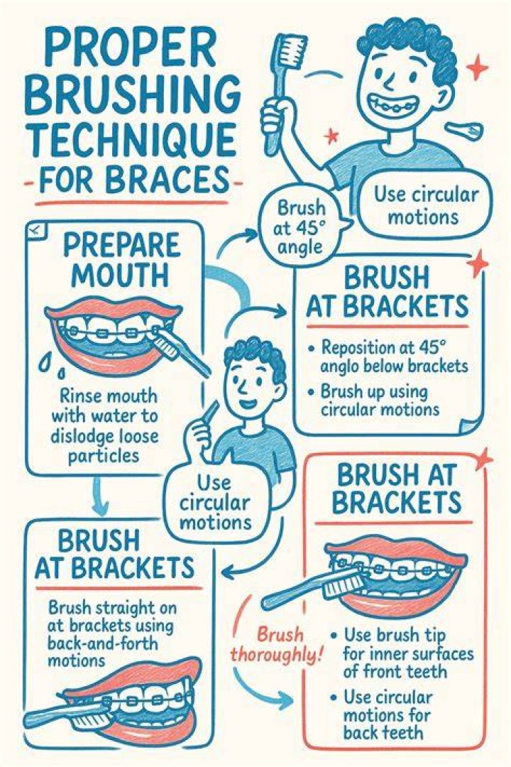 How often brush teeth with braces?