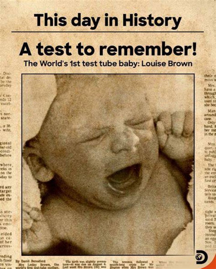 How old is the oldest test tube baby?