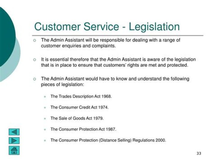 How Organisational procedures and legislation contribute to consistent and reliable customer service?