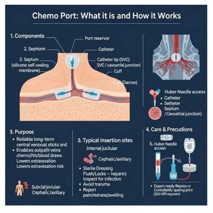 How painful is a chemo port?