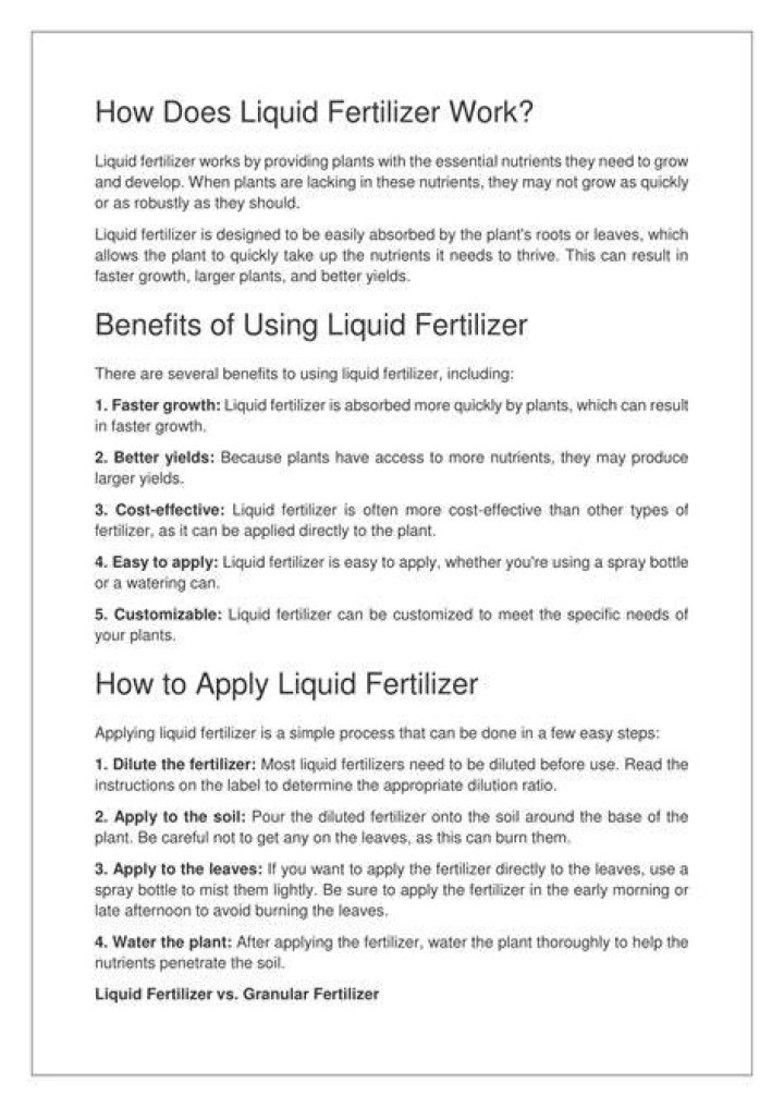 How quickly does fertilizer work?