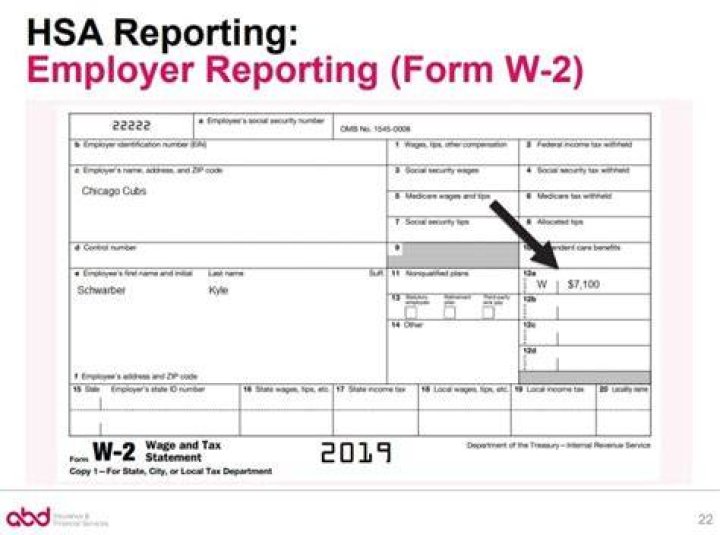 How should HSA contributions be reported on W-2?
