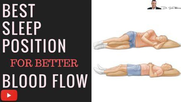 How should I sleep to help with blood circulation?