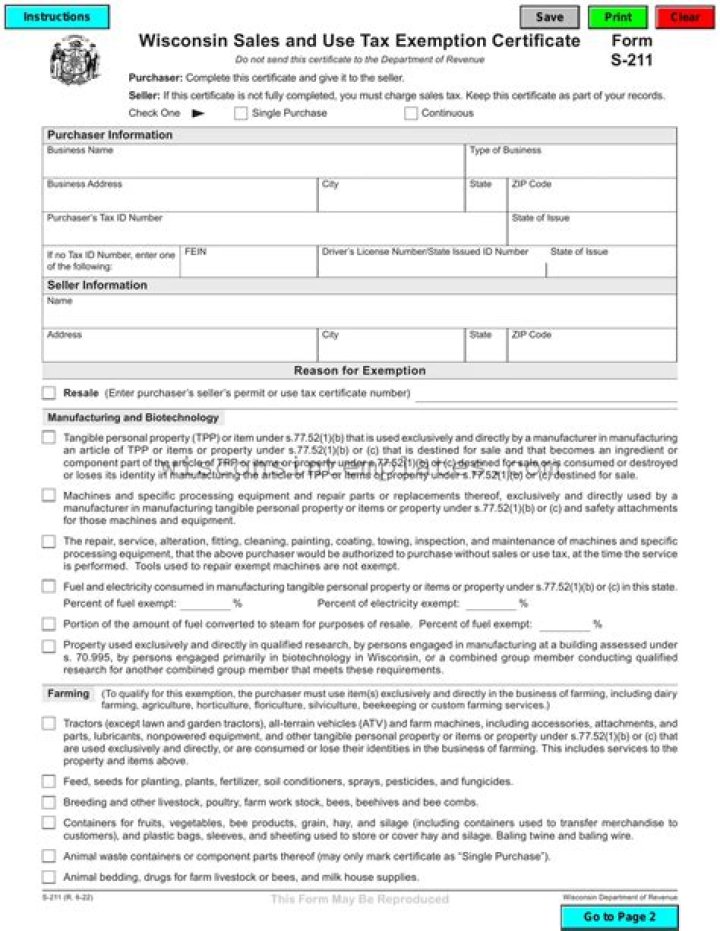 How to become farm tax Exempt in Wisconsin?