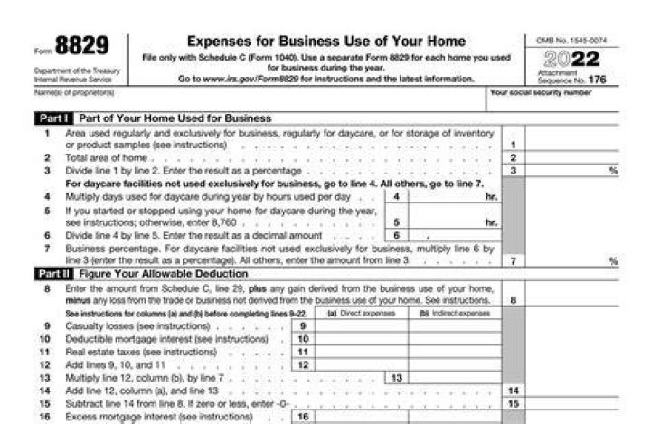 How to calculate Home Office on form 8829?