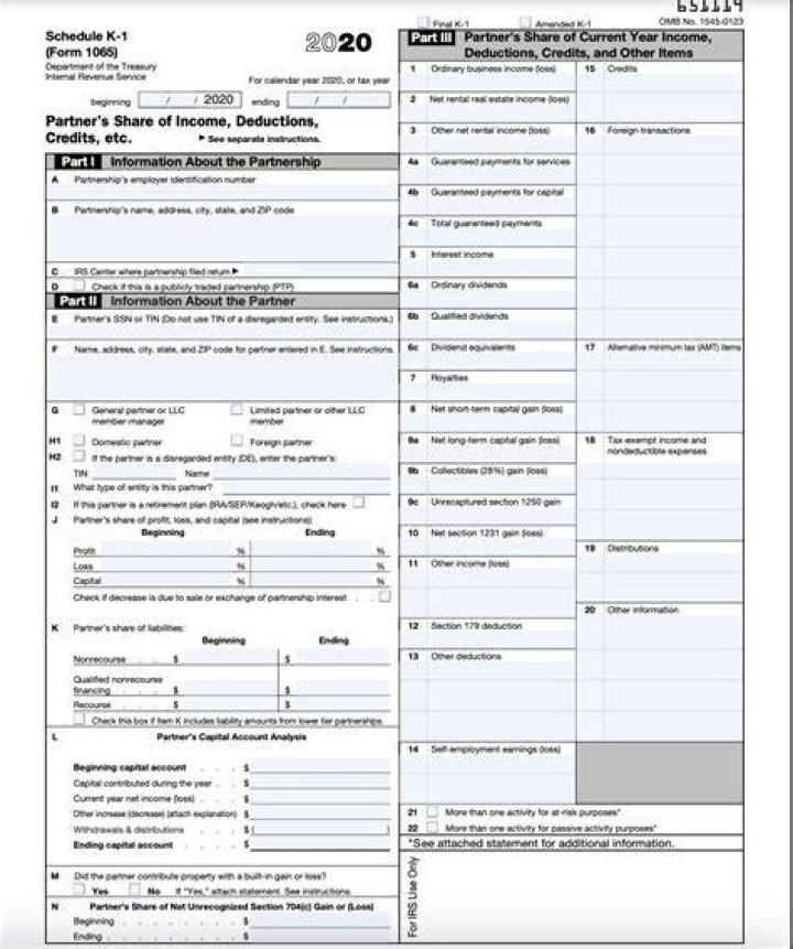 How to check box 20 on K-1 partner form?