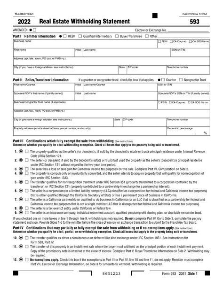 How to file 593 Form?