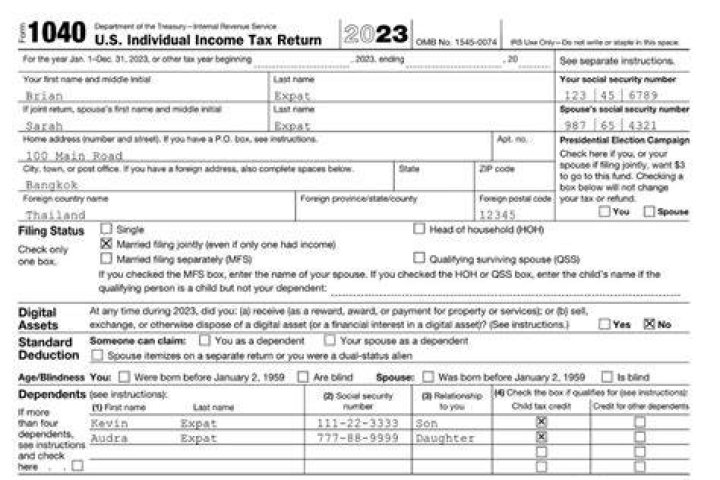 How to file a 1040 tax return for 2018?