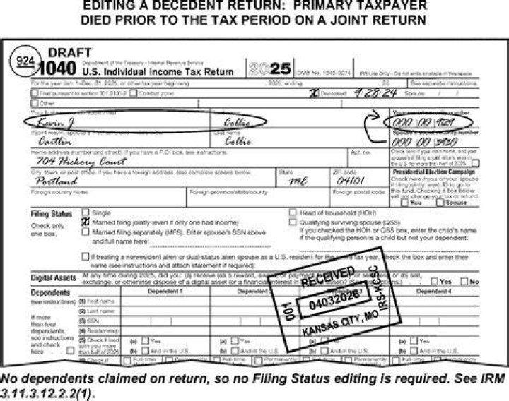 How to file a final tax return for a deceased person?