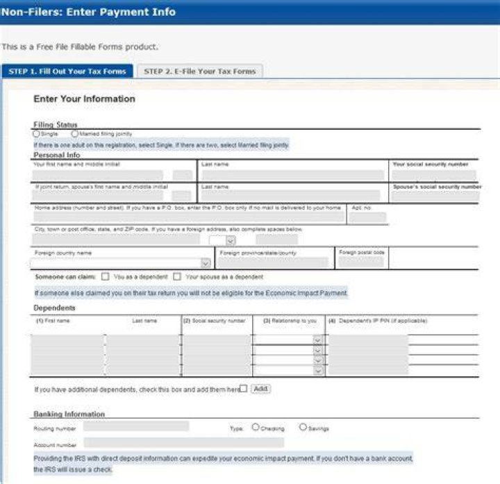 How to file a return after using the non-filers?