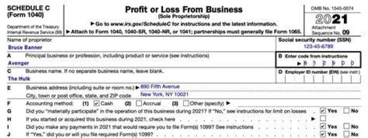 How to fill out a Schedule C for a sole proprietor?