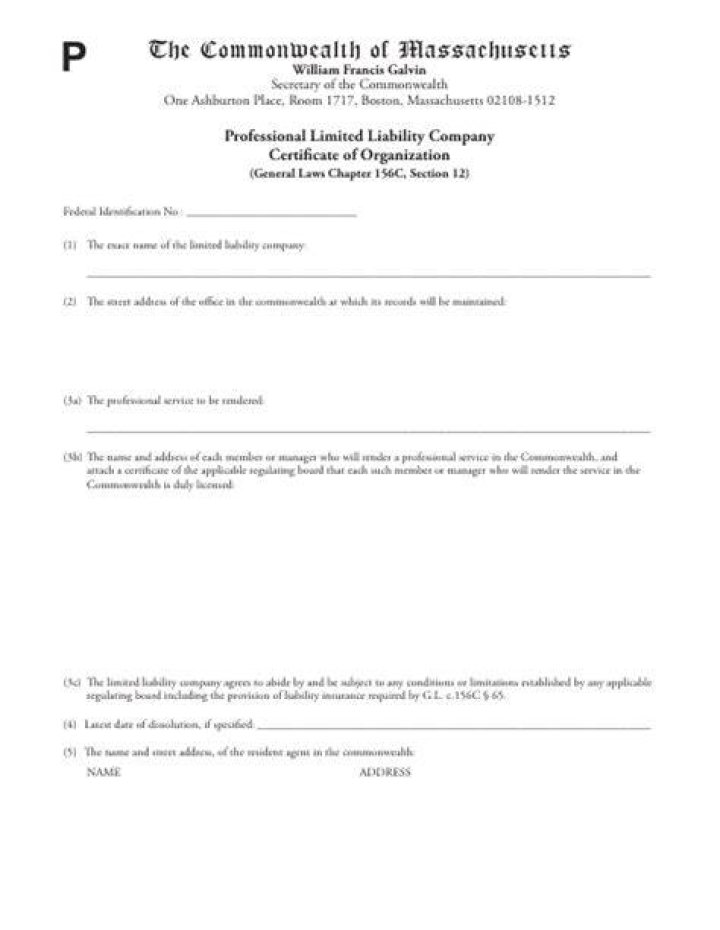 How to form a limited liability company in Massachusetts?