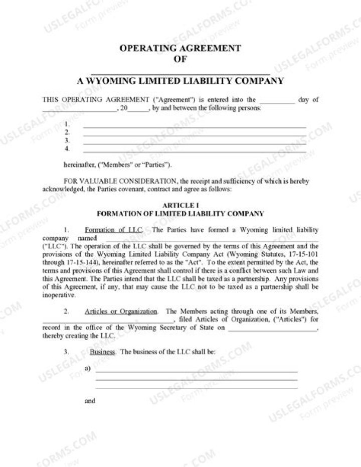 How to form a limited liability company in Wyoming?