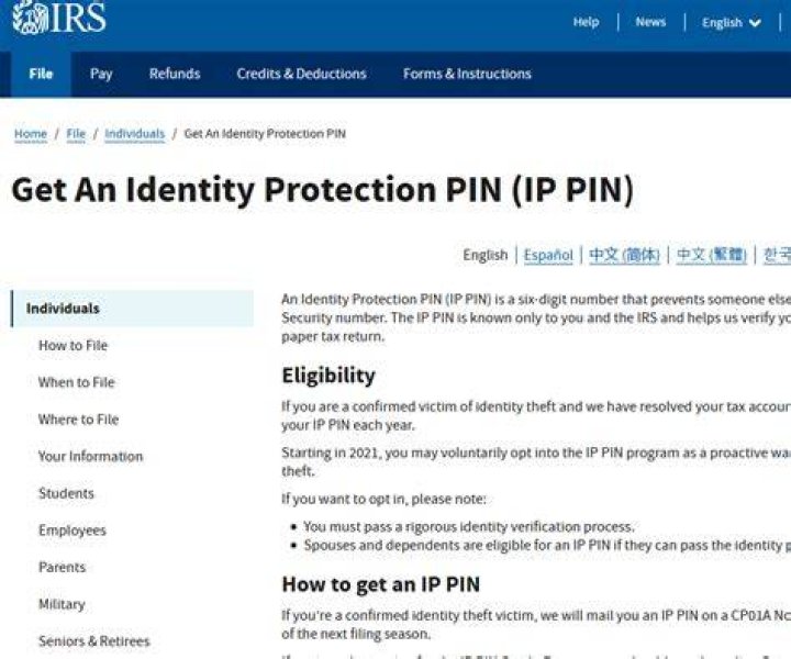 How to get an identity protection pin from the IRS?