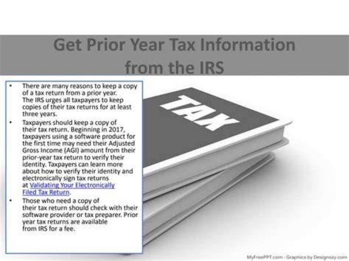 How to get prior year tax information from the IRS?