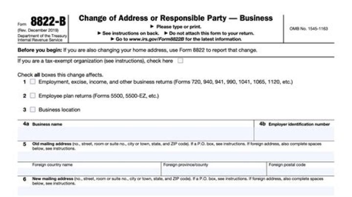 How to notify the IRS of a change of address?