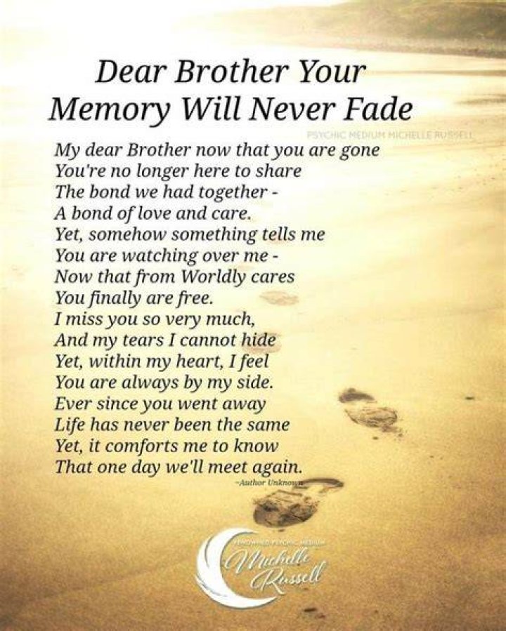 How to remember my brother who passed away?