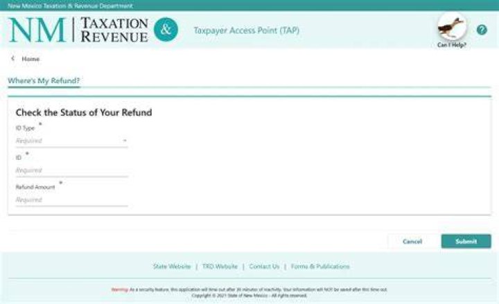 How to track state refund in New Mexico?