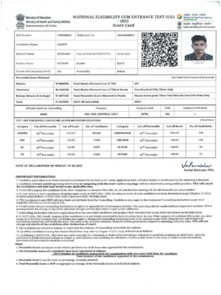 Is 2018 NEET score valid for 3 years?